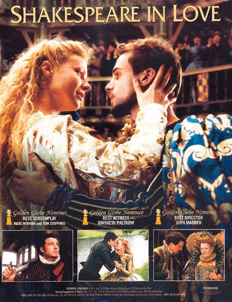 Affiche du film Shakespeare in Love (1998) de John Madden Affiche du film Shakespeare in Love (1998) de John Madden. Voir Shakespeare in Love en streaming / torrent sur meilleurs-films.fr