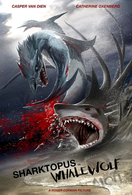 Affiche du film Sharktopus VS Whalewolf (2015) de Kevin O'Neill. Voir Sharktopus VS Whalewolf en streaming / torrent sur meilleurs-films.fr