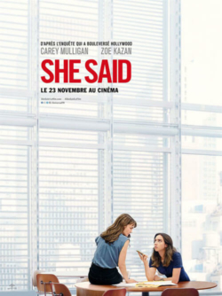 Affiche du film She Said (2022) de Jodi Kantor & Maria Schrader.
