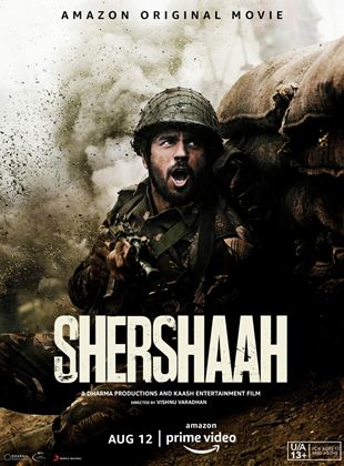 Affiche du film Shershaah (2021) de Vishnu Vardhan. Voir Shershaah en streaming / torrent sur meilleurs-films.fr