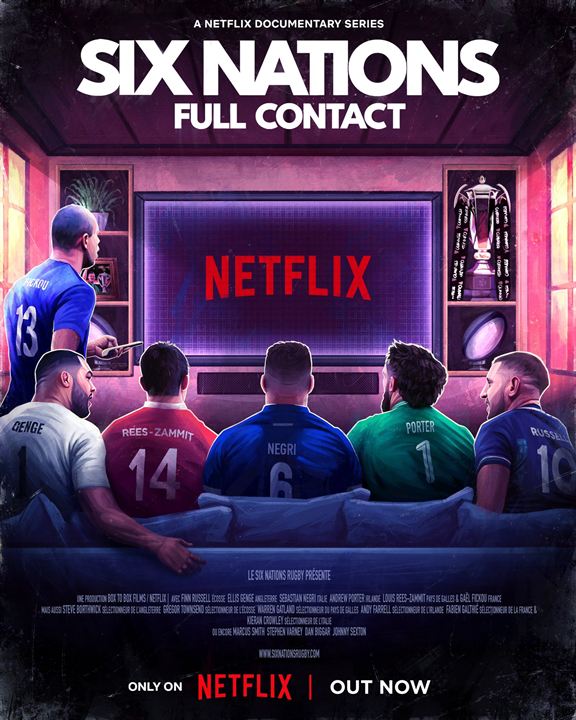 Affiche de la série Six Nations : Au contact (2023) de . Voir Six Nations : Au contact en streaming / torrent sur meilleurs-films.fr