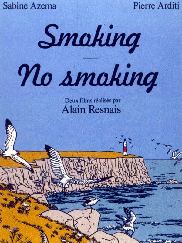 Affiche du film Smoking/No Smoking (1993) de Alain Resnais. Voir Smoking/No Smoking en streaming / torrent sur meilleurs-films.fr
