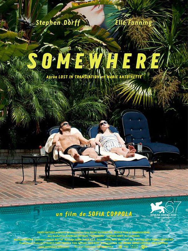 Affiche du film Somewhere (2010) de Sofia Coppola Affiche du film Somewhere (2010) de Sofia Coppola. Voir Somewhere en streaming / torrent sur meilleurs-films.fr