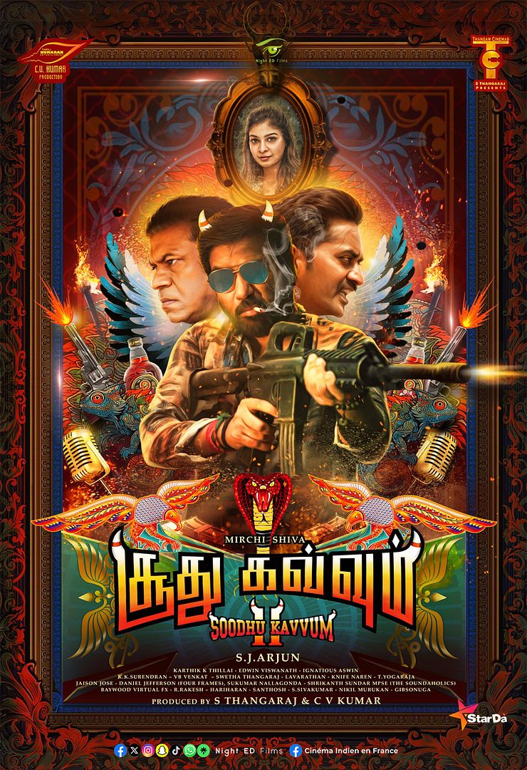 Affiche du film Soodhu Kavvum 2: Naatum Naatu Makkalum (2024) de SJ Arjun. Voir Soodhu Kavvum 2: Naatum Naatu Makkalum en streaming / torrent sur meilleurs-films.fr
