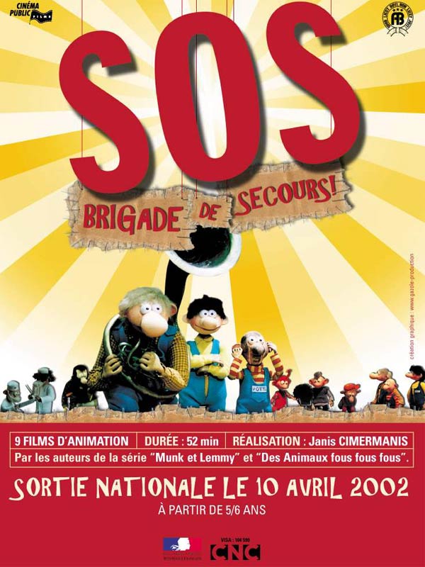 Affiche du court métrage SOS Brigade de secours ! (2002) de Janis Cimermanis. Voir SOS Brigade de secours ! en streaming / torrent sur meilleurs-films.fr