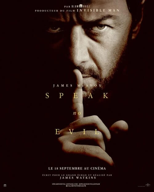 Affiche du film Speak No Evil (2024) de Christian Tafdrup Affiche du film Speak No Evil (2024) de Christian Tafdrup. Voir Speak No Evil en streaming / torrent sur meilleurs-films.fr