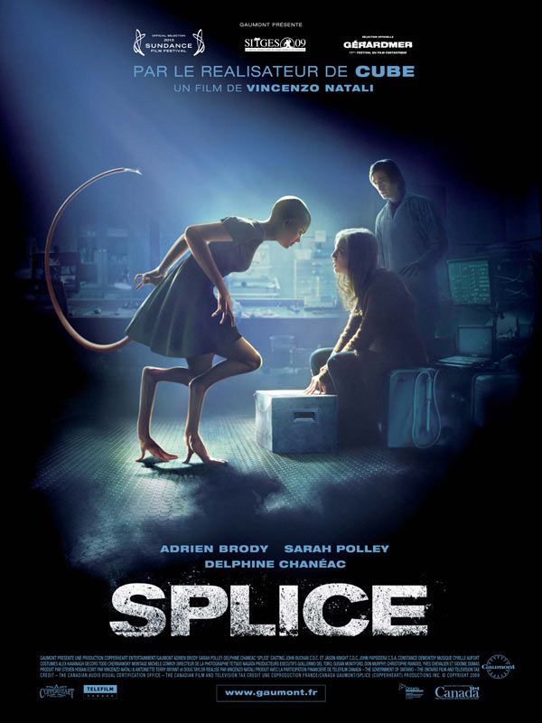 Affiche du film Splice (2009) de Vincenzo Natali Affiche du film Splice (2009) de Vincenzo Natali. Voir Splice en streaming / torrent sur meilleurs-films.fr