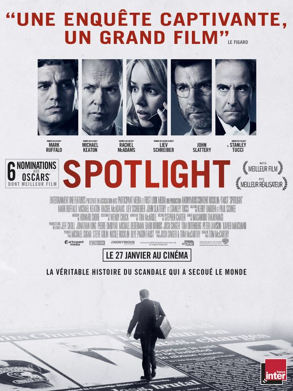 Affiche du film Spotlight (2015) de Tom McCarthy Affiche du film Spotlight (2015) de Tom McCarthy. Voir Spotlight en streaming / torrent sur meilleurs-films.fr