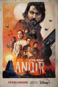 Affiche de la série Star Wars Andor (2022) de George Lucas & Stephen Schiff & Tony Gilroy.