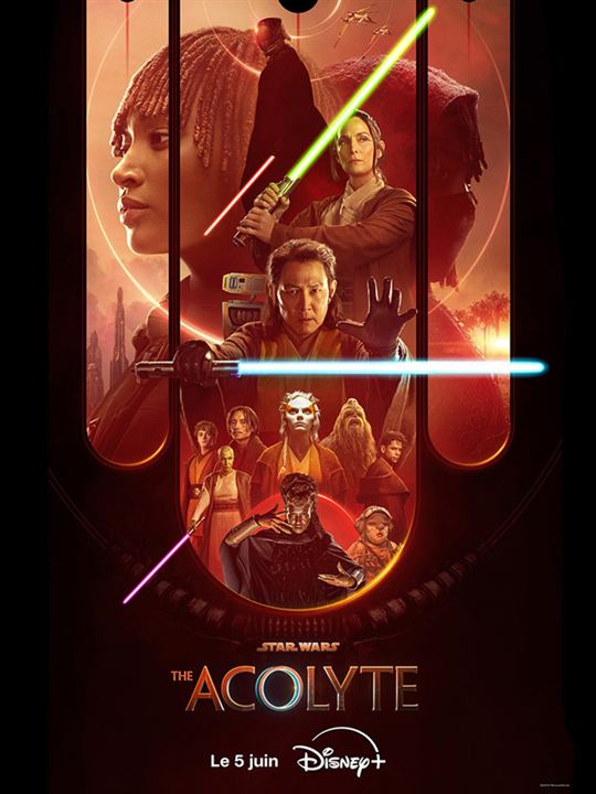 Affiche de la série Star Wars : The Acolyte (2024) de Leslye Headland. Voir Star Wars : The Acolyte en streaming / torrent sur meilleurs-films.fr