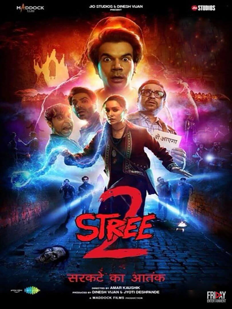 Affiche du film Stree 2 (2024) de Amar Kaushik. Voir Stree 2 en streaming / torrent sur meilleurs-films.fr