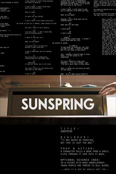 Affiche du court métrage Sunspring (2016) de Oscar Sharp Affiche du court métrage Sunspring (2016) de Oscar Sharp. Voir Sunspring en streaming / torrent sur meilleurs-films.fr