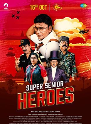 Affiche du film Super Senior Heroes (2022) de Karthik Kumar. Voir Super Senior Heroes en streaming / torrent sur meilleurs-films.fr