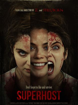 Affiche du film Superhost (2022) de Brandon Christensen. Voir Superhost en streaming / torrent sur meilleurs-films.fr