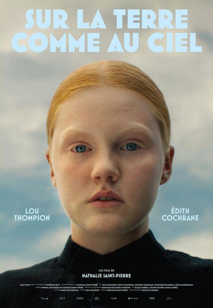 Affiche du film Sur la terre comme au ciel (2024) de Nathalie Saint-Pierre.