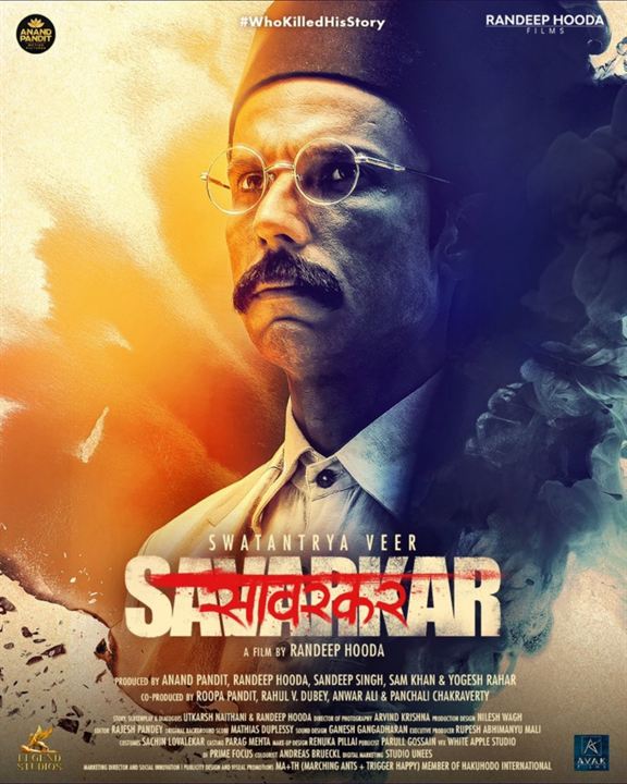 Affiche du film Swatantra Veer Savarkar (2024) de Randeep Hooda. Voir Swatantra Veer Savarkar en streaming / torrent sur meilleurs-films.fr