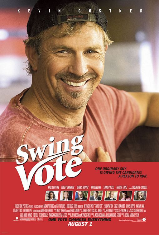 Affiche du film Swing Vote (2008) de Joshua Michael Stern Affiche du film Swing Vote (2008) de Joshua Michael Stern. Voir Swing Vote en streaming / torrent sur meilleurs-films.fr
