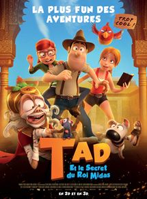 Affiche du film Tad et le secret du roi Midas (2017) de Enrique Gato,David Alonso,. Voir Tad et le secret du roi Midas en streaming / torrent sur meilleurs-films.fr