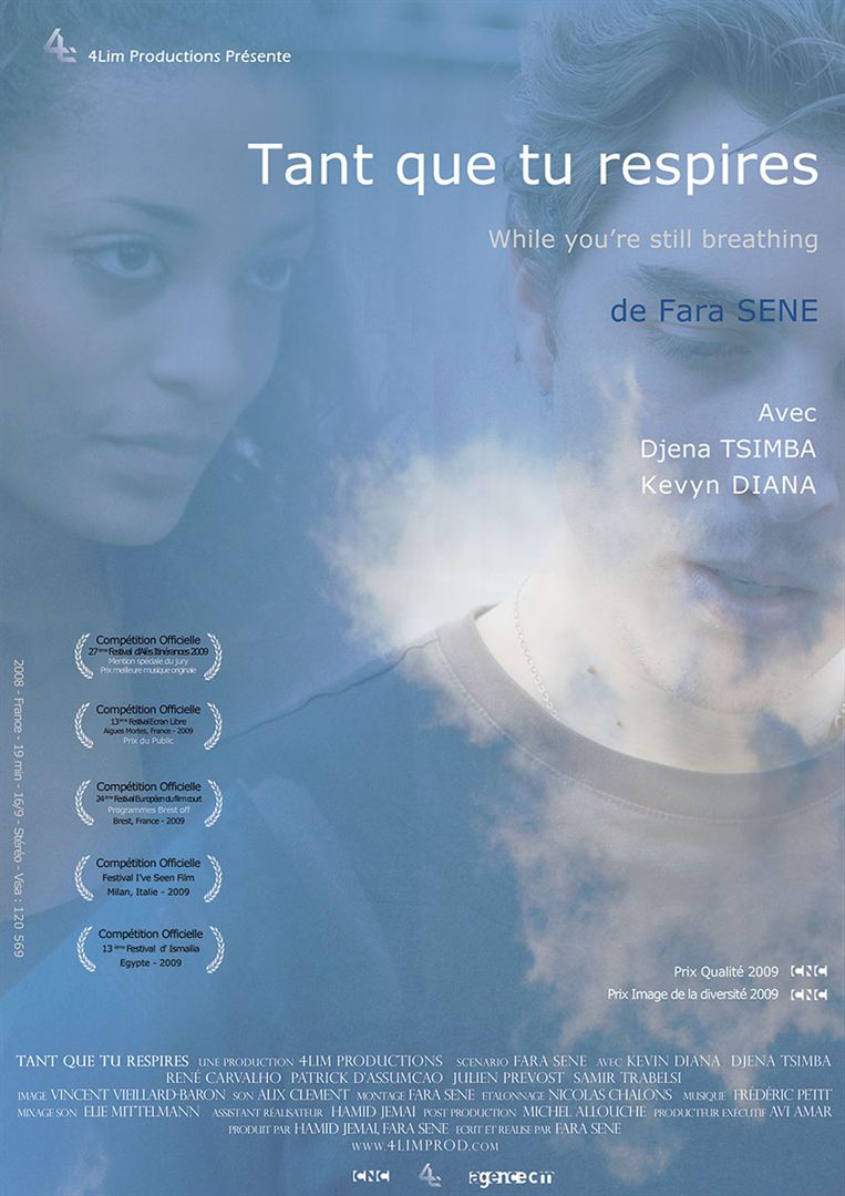 Affiche du court métrage Tant que tu respires (2008) de Fara Sene. Voir Tant que tu respires en streaming / torrent sur meilleurs-films.fr