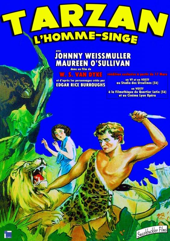 Affiche du film Tarzan, l’homme singe (1932) de W.S. Van Dyke. Voir Tarzan, l’homme singe en streaming / torrent sur meilleurs-films.fr