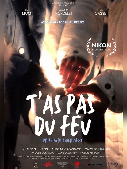 Affiche du court métrage T’as pas du Feu ! (2025) de Ayden Casse. Voir T’as pas du Feu ! en streaming / torrent sur meilleurs-films.fr