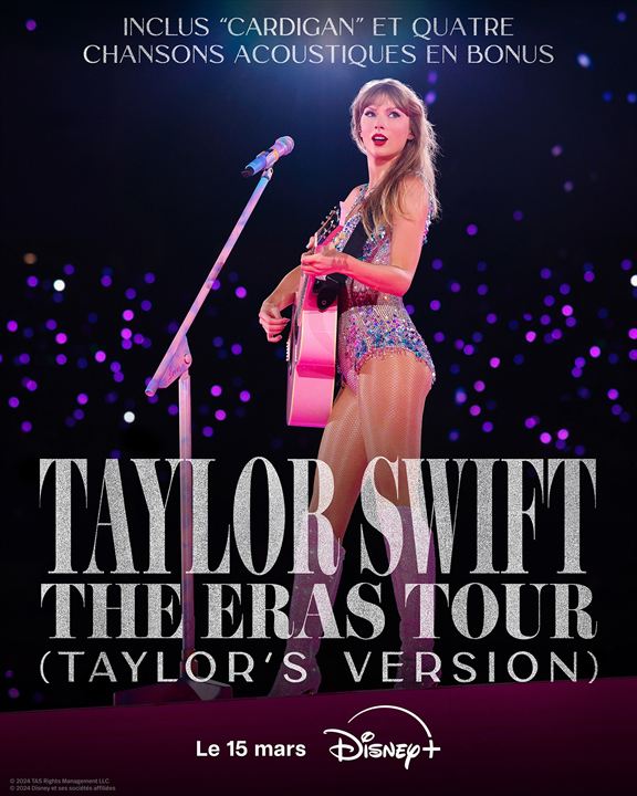 Affiche du film Taylor Swift | The Eras Tour (Taylor’s Version) (2023) de Sam Wrench. Voir Taylor Swift | The Eras Tour (Taylor’s Version) en streaming / torrent sur meilleurs-films.fr