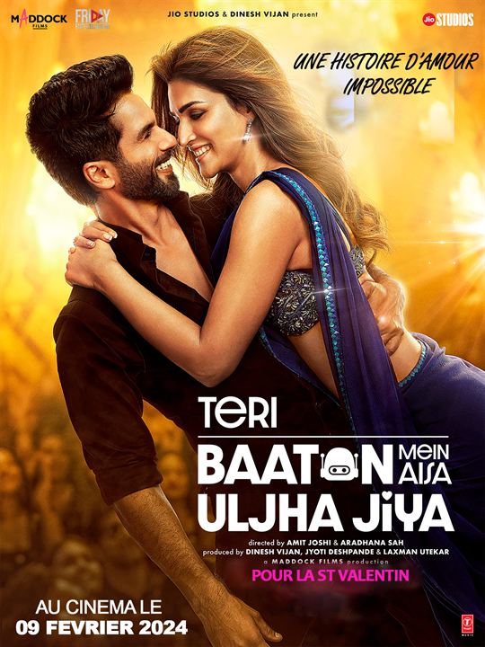 Affiche du film Teri Baaton Mein Aisa Uljha Jiya (2024) de Amit Joshi. Voir Teri Baaton Mein Aisa Uljha Jiya en streaming / torrent sur meilleurs-films.fr