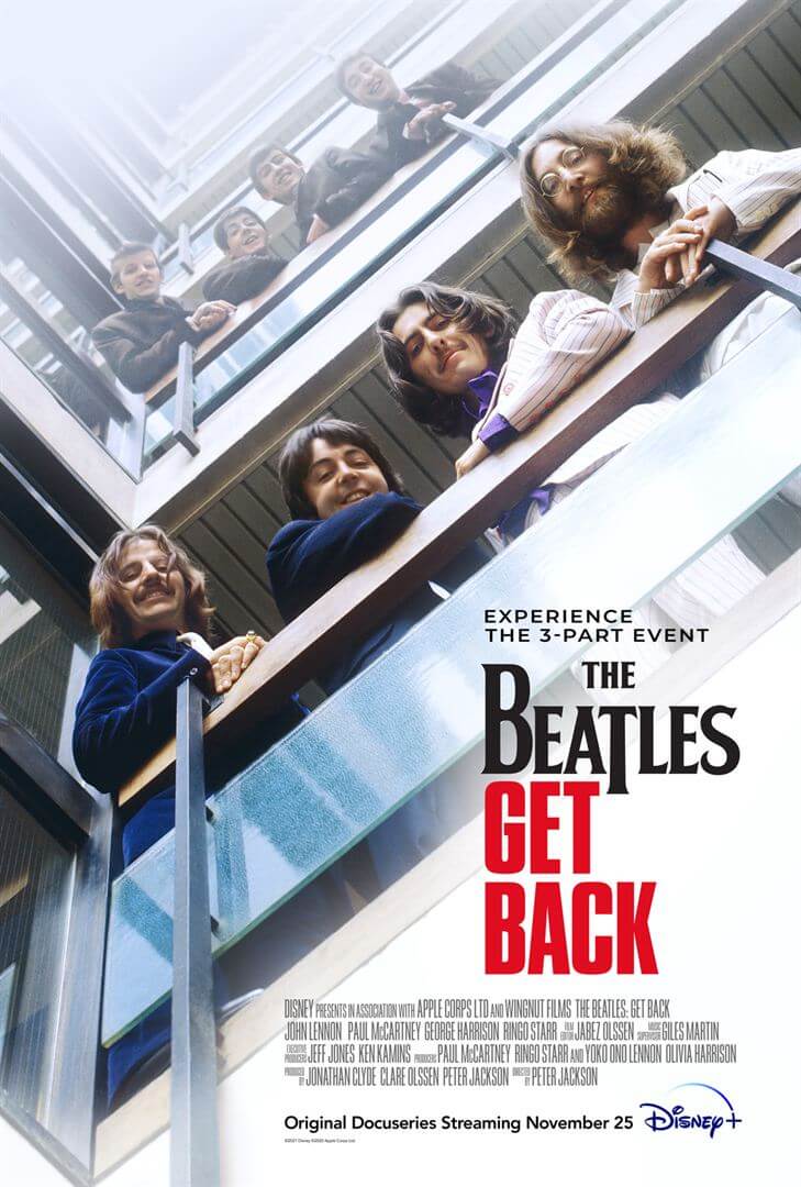 Affiche de la série The Beatles: Get Back (2021) de Peter Jackson. Voir The Beatles: Get Back en streaming / torrent sur meilleurs-films.fr