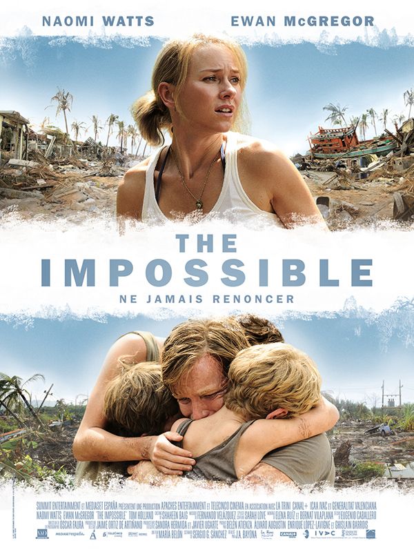 Affiche du film The Impossible (2012) de Juan Antonio Bayona Affiche du film The Impossible (2012) de Juan Antonio Bayona. Voir The Impossible en streaming / torrent sur meilleurs-films.fr