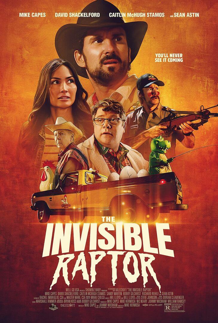 Affiche du film The Invisible Raptor (2026) de Mike Hermosa. Voir The Invisible Raptor en streaming / torrent sur meilleurs-films.fr