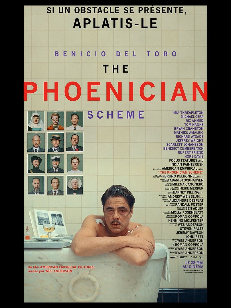 Affiche du film The Phoenician Scheme (2025) de Wes Anderson. Voir The Phoenician Scheme en streaming / torrent sur meilleurs-films.fr