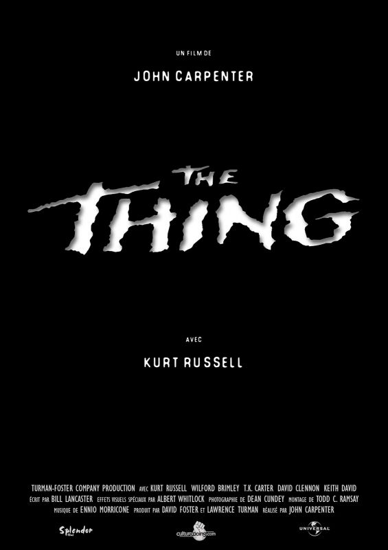 Affiche du film The Thing (1982) de John Carpenter Affiche du film The Thing (1982) de John Carpenter. Voir The Thing en streaming / torrent sur meilleurs-films.fr