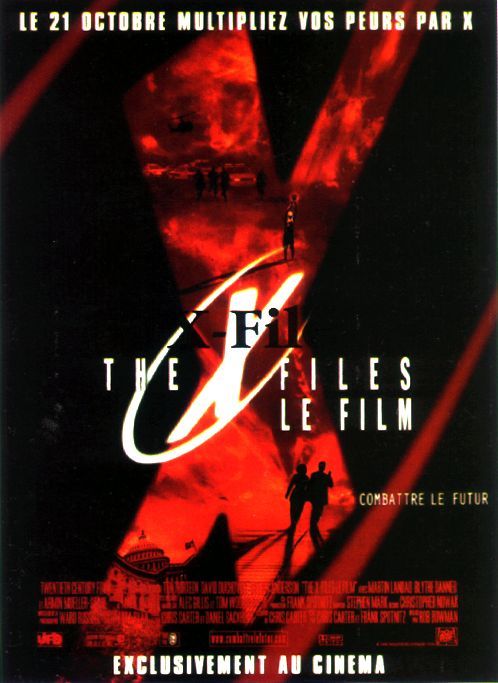 Affiche du film The X Files, le film (1998) de Rob Bowman. Voir The X Files, le film en streaming / torrent sur meilleurs-films.fr