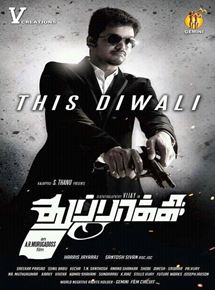 Affiche du film Thuppakki – Le Pistolet (2012) de A.R. Murugadoss. Voir Thuppakki – Le Pistolet en streaming / torrent sur meilleurs-films.fr