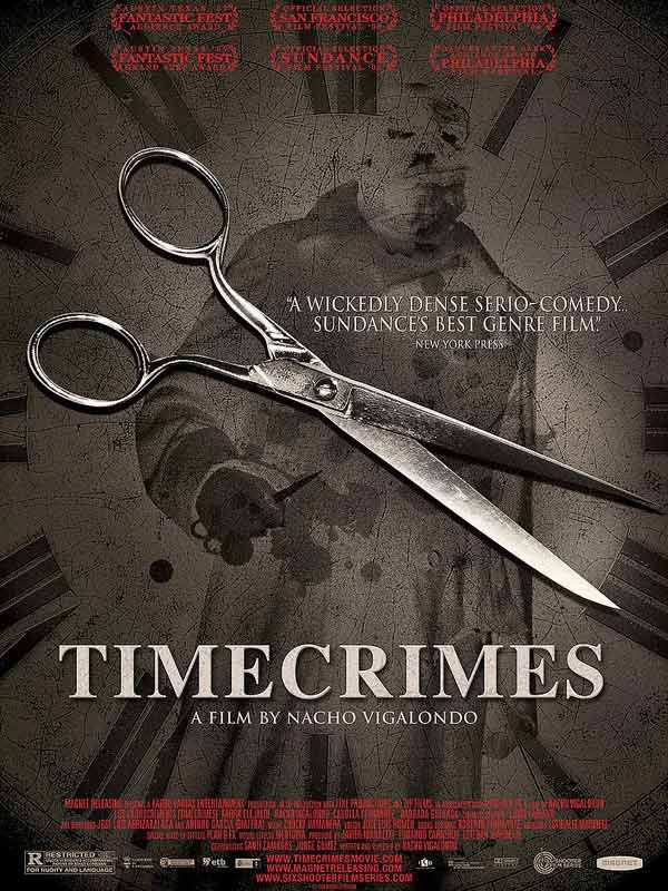 Affiche du film Timecrimes (2007) de Nacho Vigalondo. Voir Timecrimes en streaming / torrent sur meilleurs-films.fr