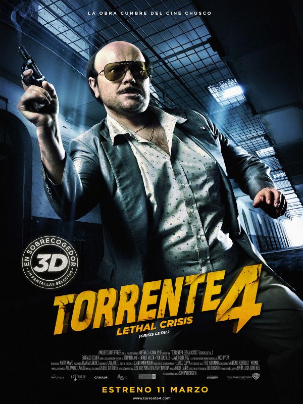 Affiche du film Torrente 4: Lethal crisis (2011) de Santiago Segura. Voir Torrente 4: Lethal crisis en streaming / torrent sur meilleurs-films.fr