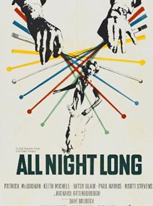 Affiche du film Tout au long de la nuit (1962) de Basil Dearden. Voir Tout au long de la nuit en streaming / torrent sur meilleurs-films.fr