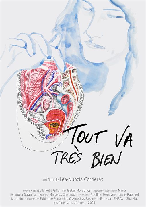 Affiche du court métrage Tout va très bien (2025) de Léa-Nunzia Corrieras. Voir Tout va très bien en streaming / torrent sur meilleurs-films.fr