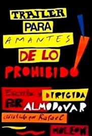 Affiche du court métrage Tráiler para amantes de lo prohibido (TV) (1985) de Pedro Almodóvar. Voir Tráiler para amantes de lo prohibido (TV) en streaming / torrent sur meilleurs-films.fr