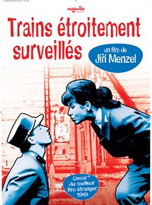 Affiche du film Trains étroitement surveillés (1966) de Jiri Menzel. Voir Trains étroitement surveillés en streaming / torrent sur meilleurs-films.fr