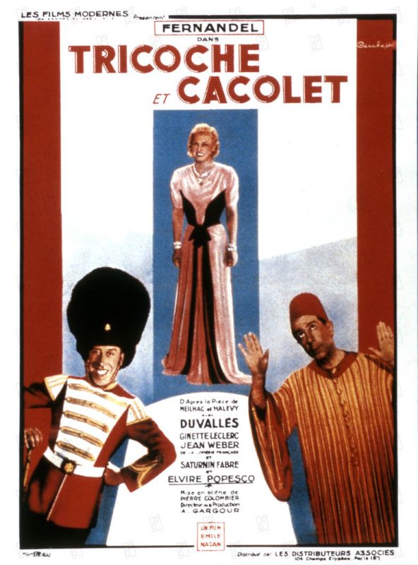 Affiche du film Tricoche et Cacolet (1938) de Pierre Colombier Affiche du film Tricoche et Cacolet (1938) de Pierre Colombier. Voir Tricoche et Cacolet en streaming / torrent sur meilleurs-films.fr