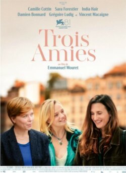 Affiche du film Trois amies (2024) de Carmen Leroi & Emmanuel Mouret.