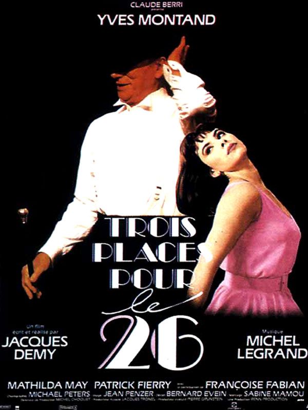 Affiche du film Trois places pour le 26 (1988) de Jacques Demy Affiche du film Trois places pour le 26 (1988) de Jacques Demy. Voir Trois places pour le 26 en streaming / torrent sur meilleurs-films.fr