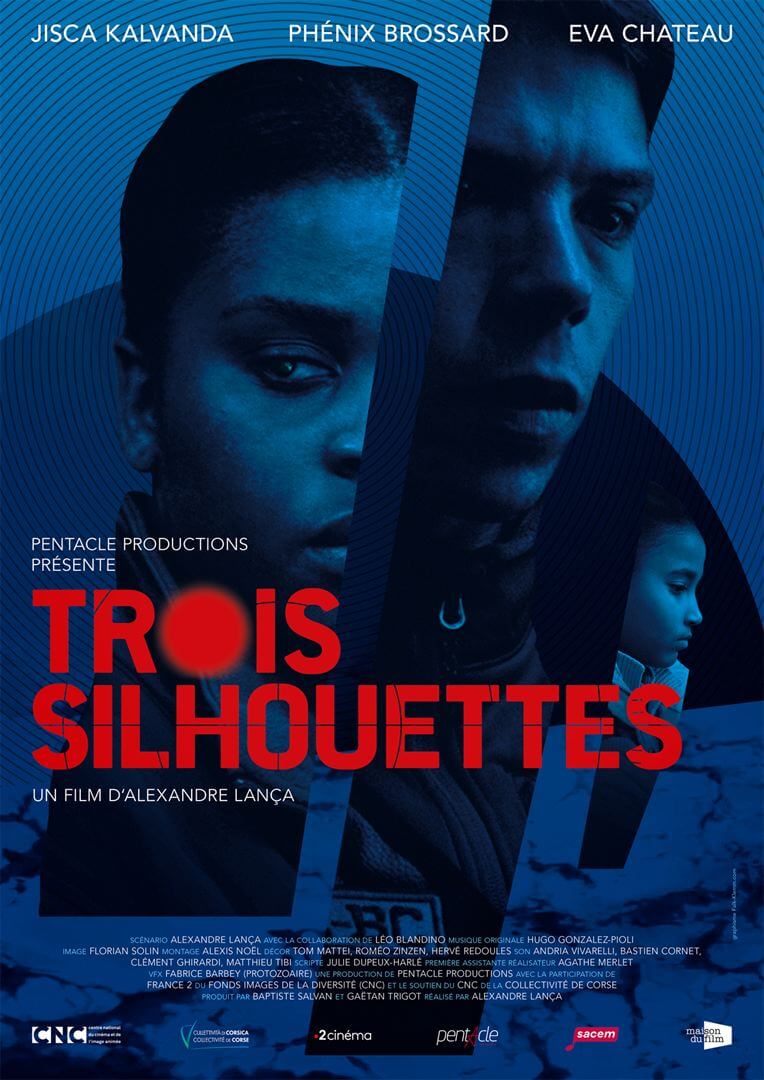 Affiche du court métrage Trois Silhouettes (2025) de Alexandre Lança. Voir Trois Silhouettes en streaming / torrent sur meilleurs-films.fr