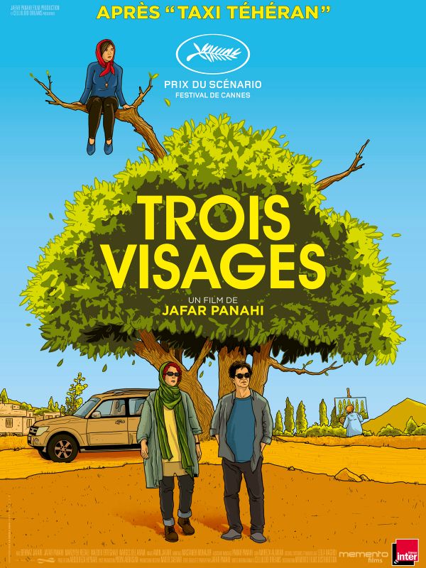 Affiche du film Trois visages (2018) de Jafar Panahi. Voir Trois visages en streaming / torrent sur meilleurs-films.fr