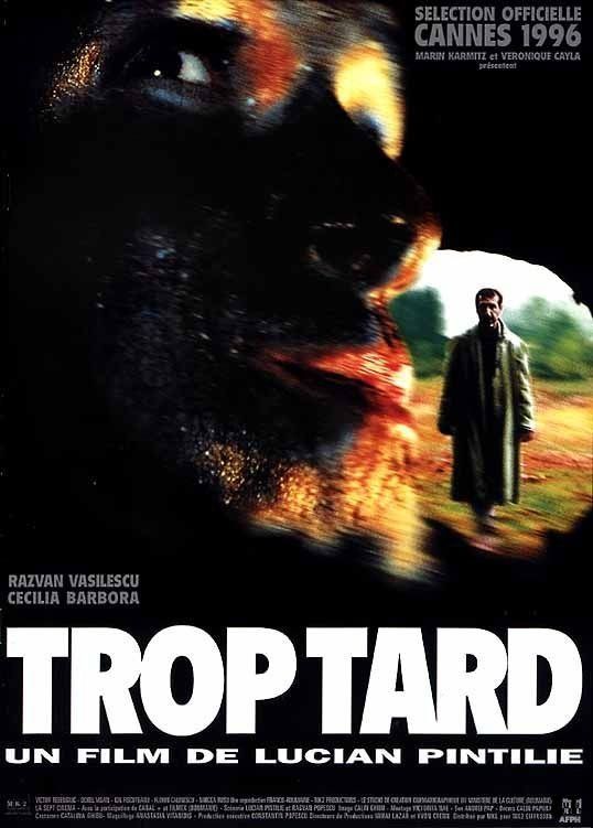 Affiche du film Trop tard (1996) de Lucian Pintilie. Voir Trop tard en streaming / torrent sur meilleurs-films.fr