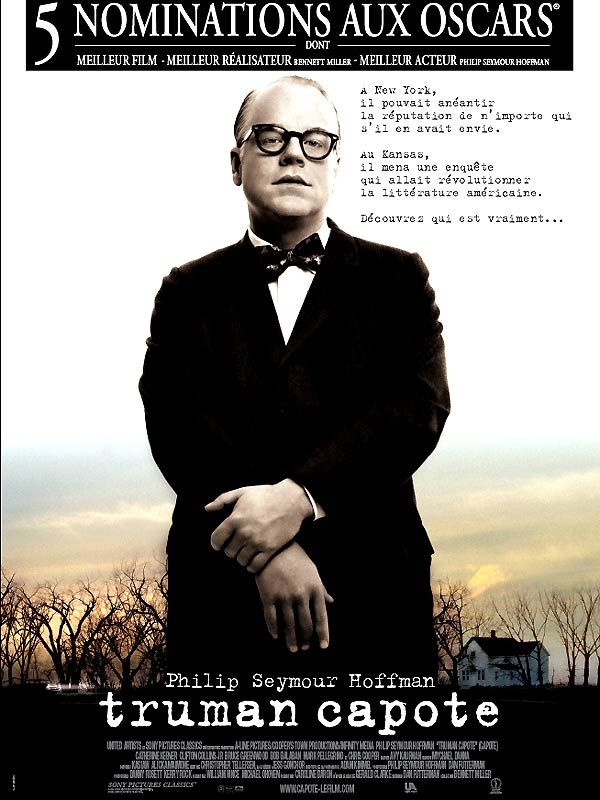 Affiche du film Truman Capote (2005) de Bennett Miller Affiche du film Truman Capote (2005) de Bennett Miller. Voir Truman Capote en streaming / torrent sur meilleurs-films.fr