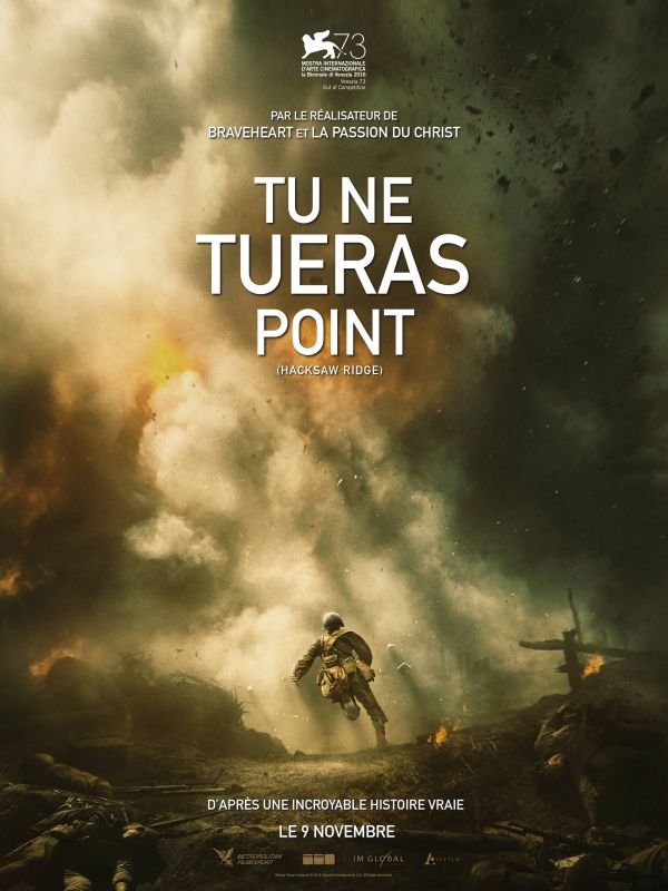 Affiche du film Tu ne tueras point (2016) de Mel Gibson. Voir Tu ne tueras point en streaming / torrent sur meilleurs-films.fr