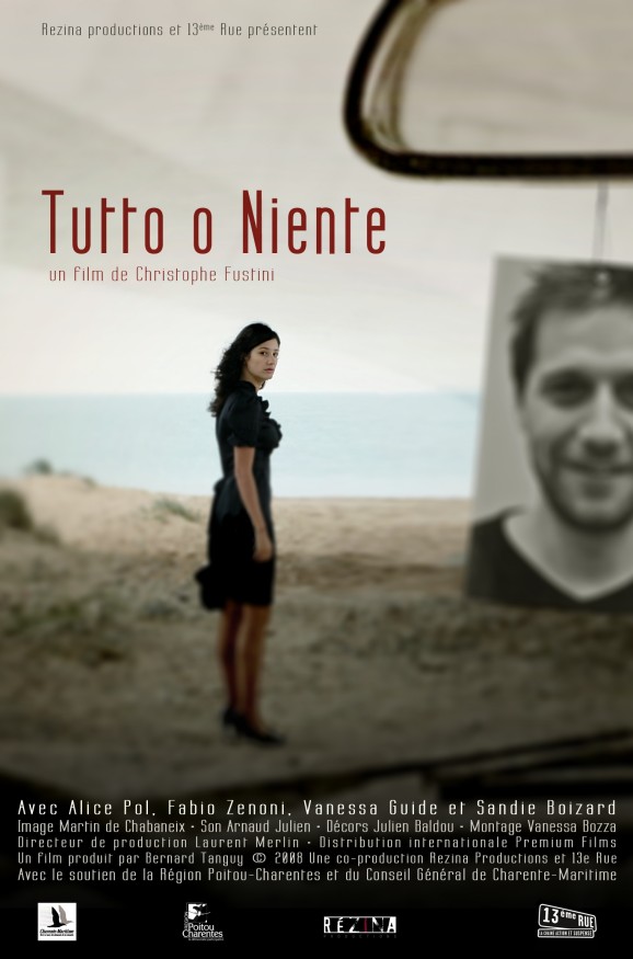 Affiche du court métrage Tutto o niente (2008) de Christophe Fustini Affiche du court métrage Tutto o niente (2008) de Christophe Fustini. Voir Tutto o niente en streaming / torrent sur meilleurs-films.fr
