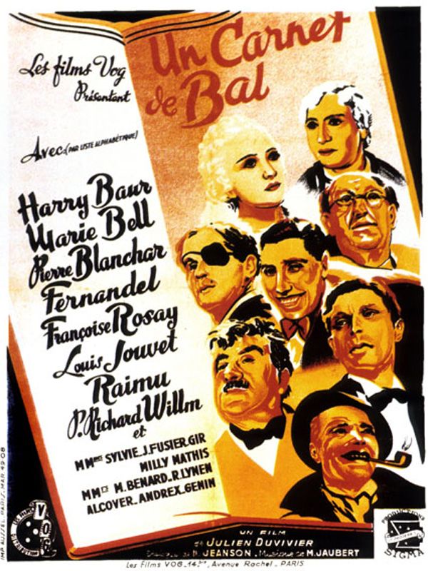 Affiche du film Un Carnet de bal (1937) de Julien Duvivier. Voir Un Carnet de bal en streaming / torrent sur meilleurs-films.fr